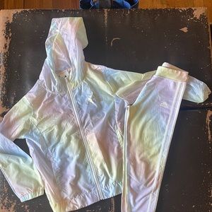 Adidas leggings with matching windbreaker